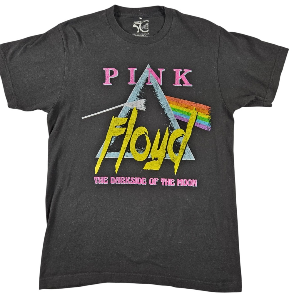 Pink Floyd Dark Side of the Moon 50th Anniversary T-Shirt Mens Medium Black